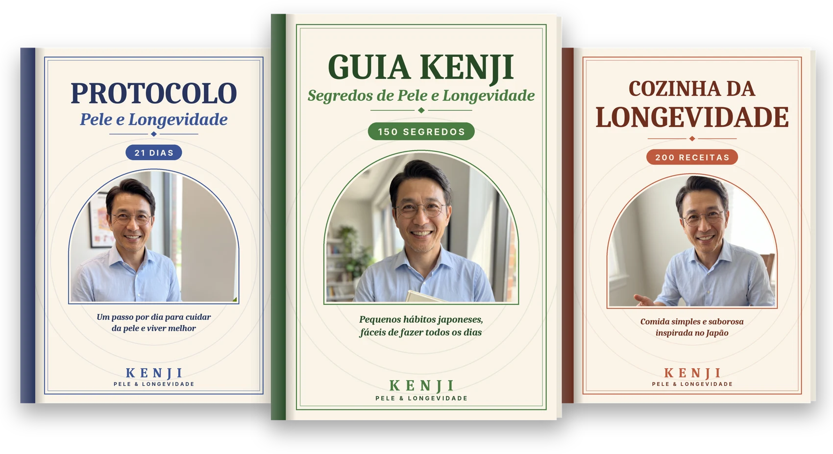 Os três ebooks do Kit Kenji: Protocolo, Guia e Receitas